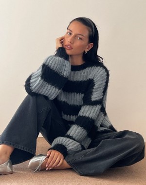 Motel Rocks Daren Jumpers Dames Grijs | JPD7270DA