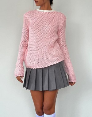 Motel Rocks Ranvir Gebreid Jumpers Dames Roze | HPS2083IY