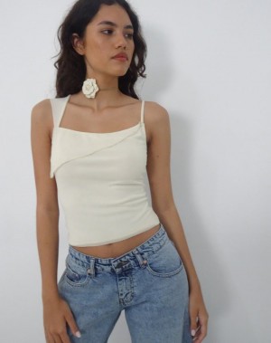 Motel Rocks Sambu Top Vest Dames Wit | PGW2359KE