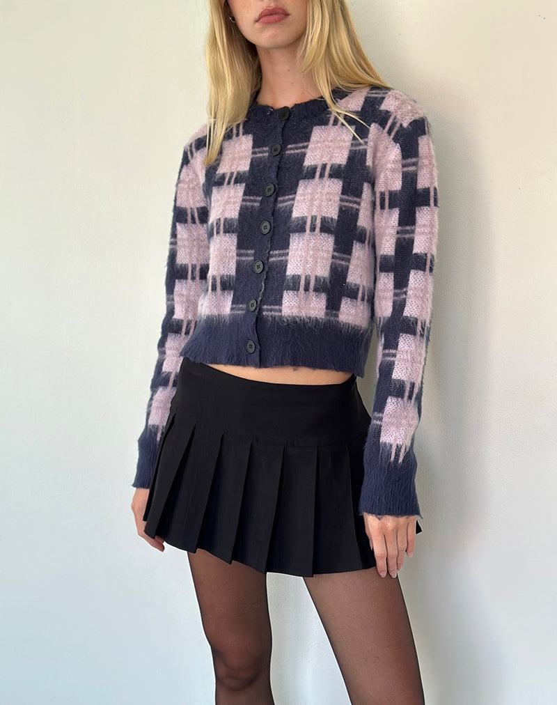 Motel Rocks Anzio Button Up Cardigan Dames Donkerblauw Roze | BQK9735NT