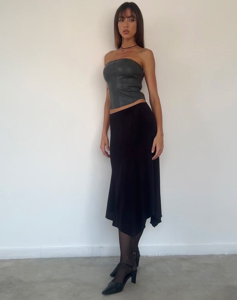 Motel Rocks Audy Crop Bandeau Top Dames Grijs | XHB897GG