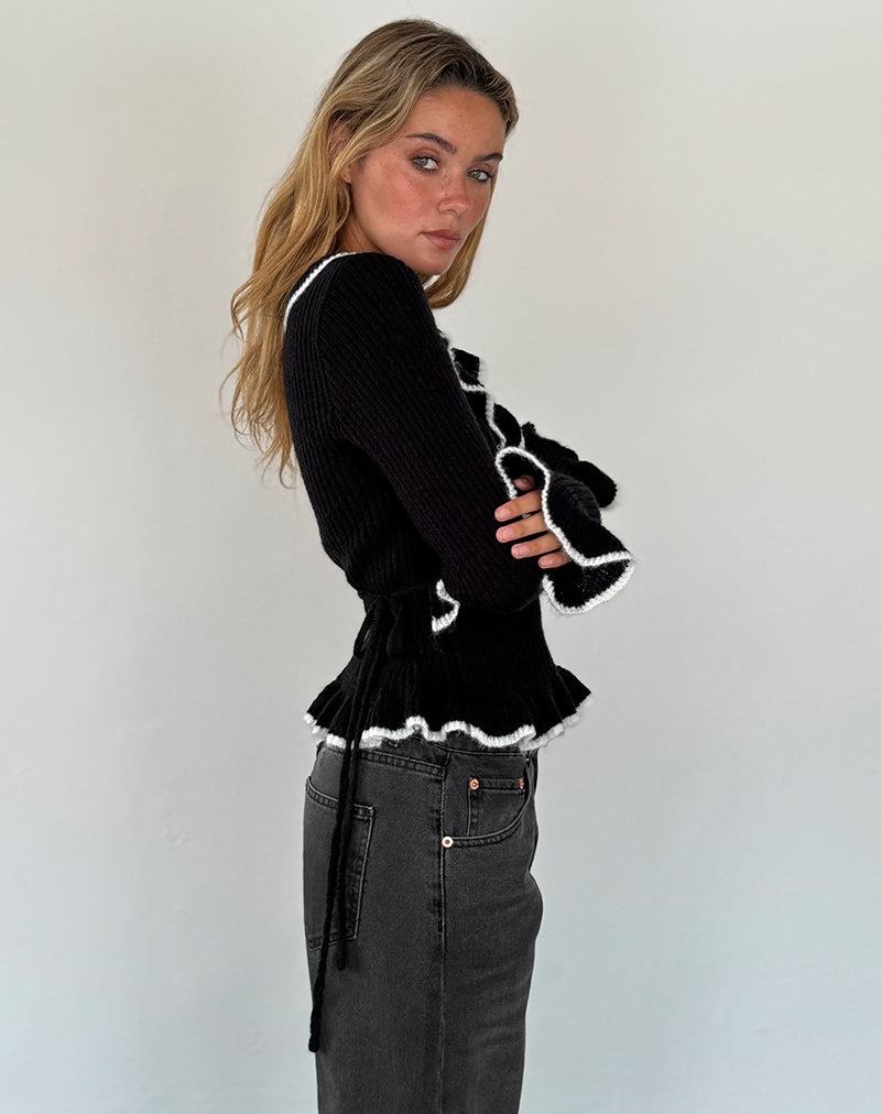 Motel Rocks Christella T-shirts Dames Zwart | KOC959GP