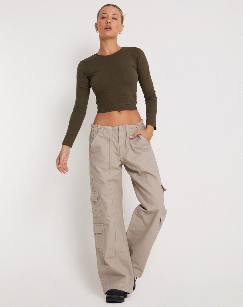 Motel Rocks Hansa Cargo Broek Dames Grijs | MNS6772MI