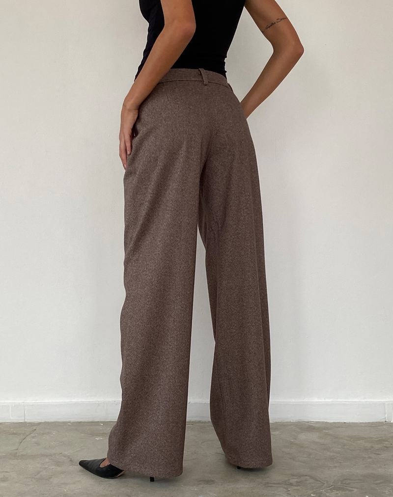 Motel Rocks Helsa Low Rise Broek Dames Donkerbruin | GFE732XM
