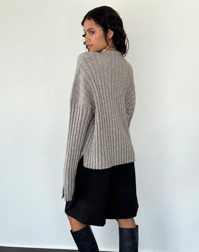 Motel Rocks Judah Oversized Chunky Rib Knit Jumpers Dames Lichtgrijs | DYS9854XW