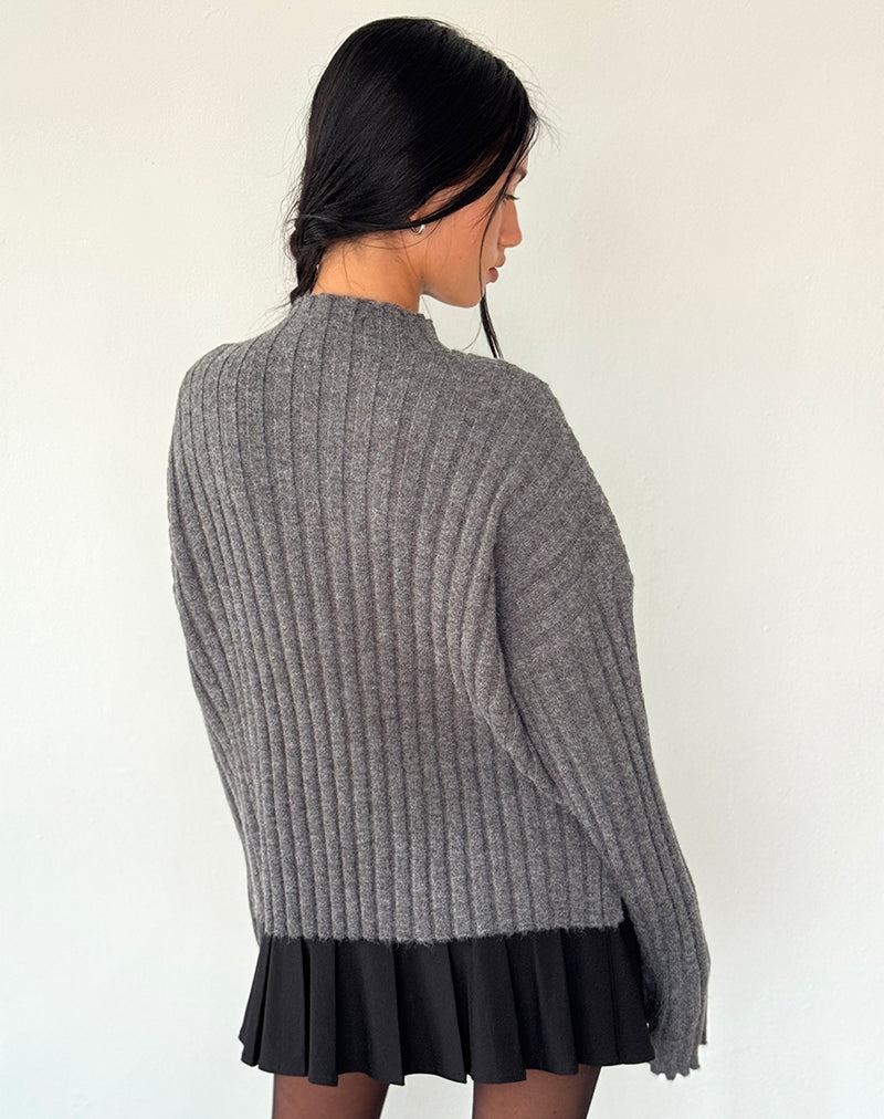 Motel Rocks Judah Oversized Chunky Rib Knit Jumpers Dames Grijs | NLA2147OX