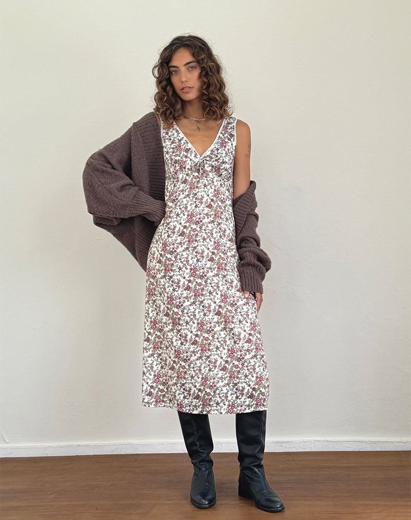 Motel Rocks Lavisha Midi-jurk Dames Wit | XEL2139SA