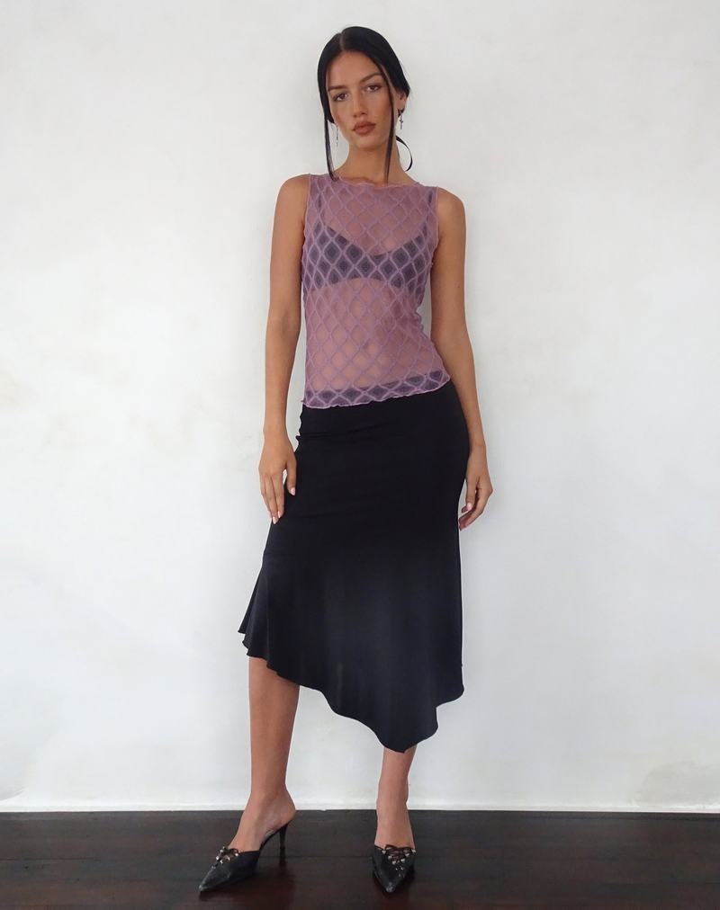 Motel Rocks Maloe Kanten Patterned Tanktop Dames Paars | JFT9895RS