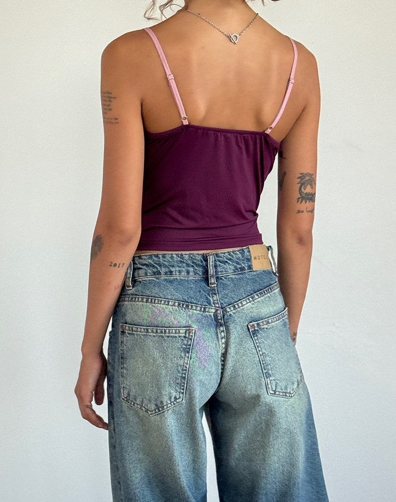 Motel Rocks Marjorie Bandjes Vest Dames Paars | SEJ9782LO
