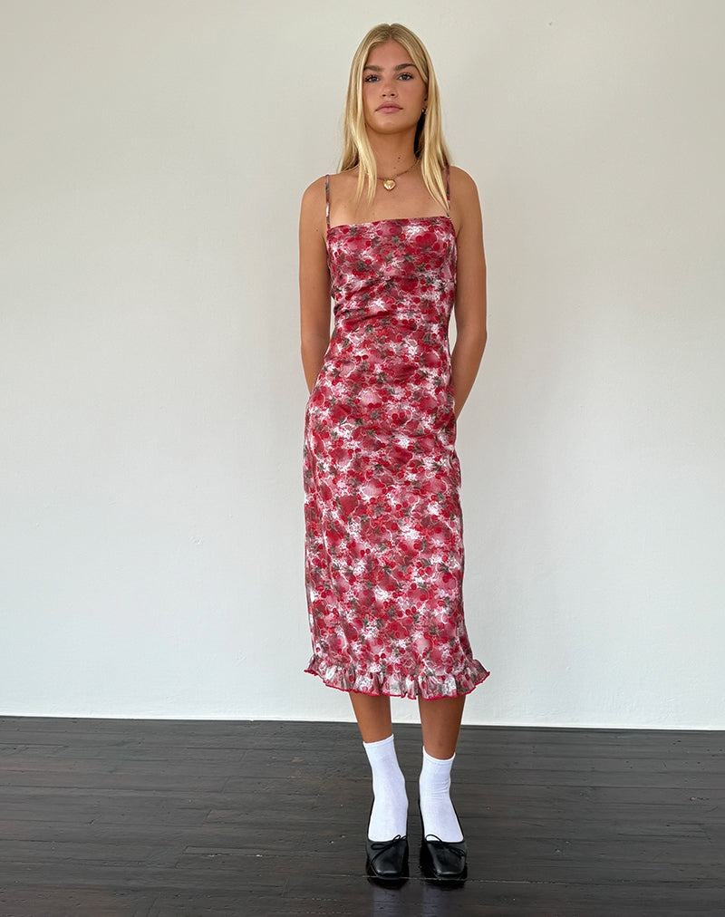 Motel Rocks Nawari Midi-jurk Dames Roze | MHN2891QU