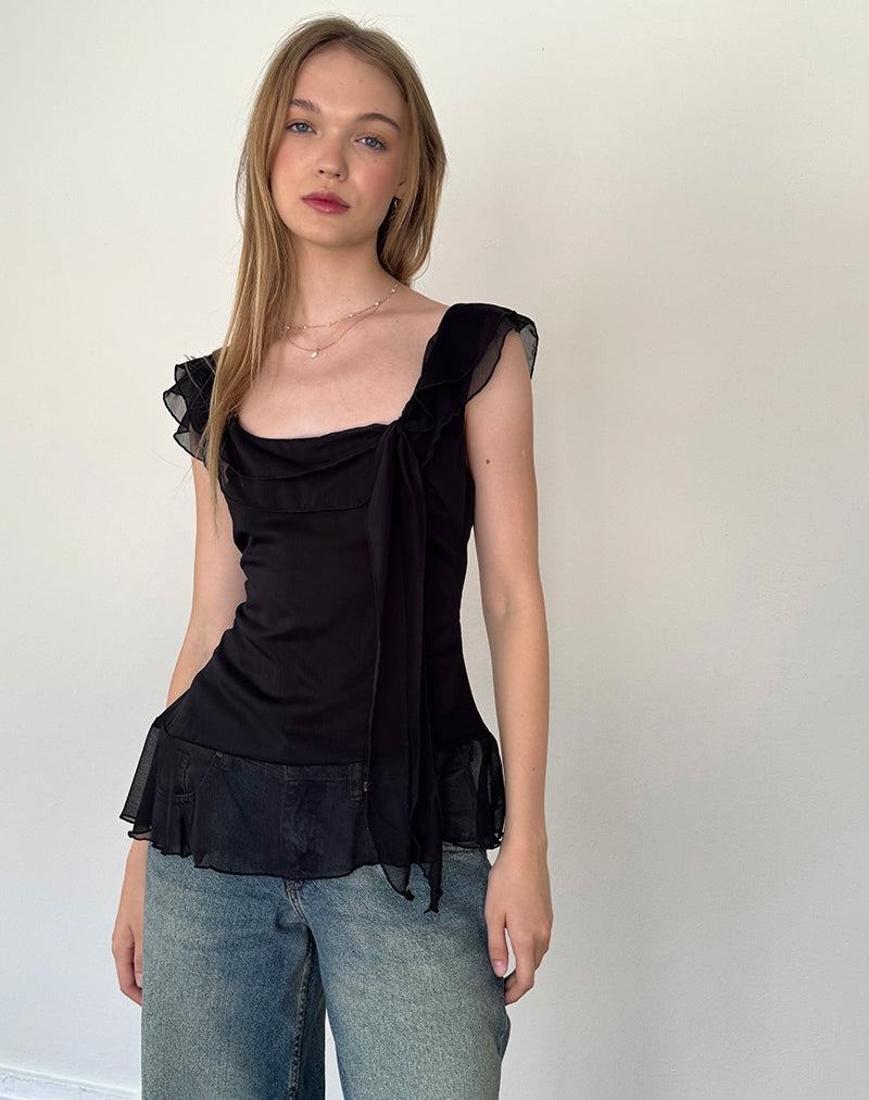 Motel Rocks Piro Vest Dames Zwart | UZX9211MF