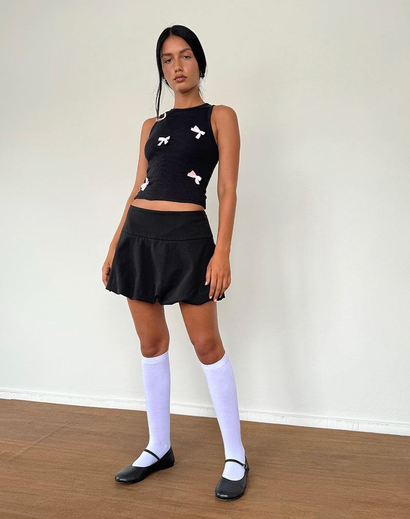 Motel Rocks Rave Top Vest Dames Zwart Roze | LIP8462EB
