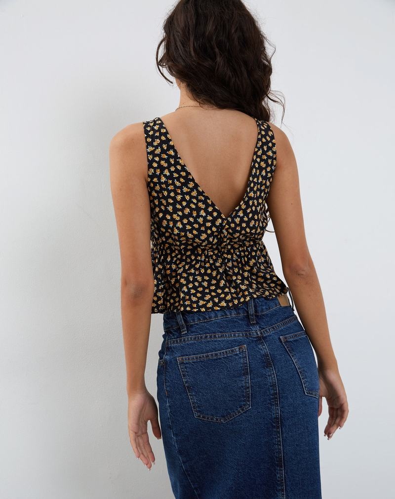 Motel Rocks Rolia Tie Front Top Vest Dames Bruin | XQJ9987NZ