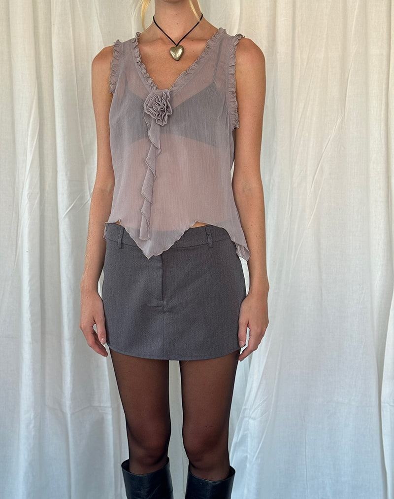 Motel Rocks Rosalinda Vest Dames Paars Grijs | PTR7943ZN