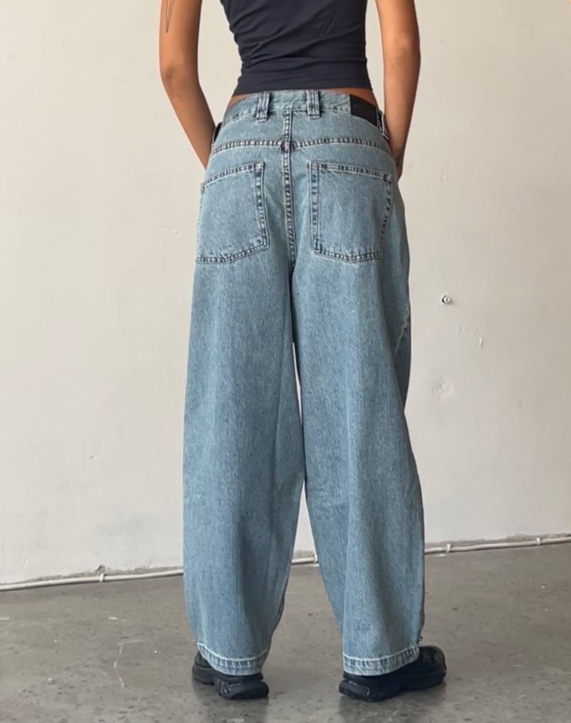 Motel Rocks Skater Low Rise Jeans Dames Lichtblauw | FBN3772TH