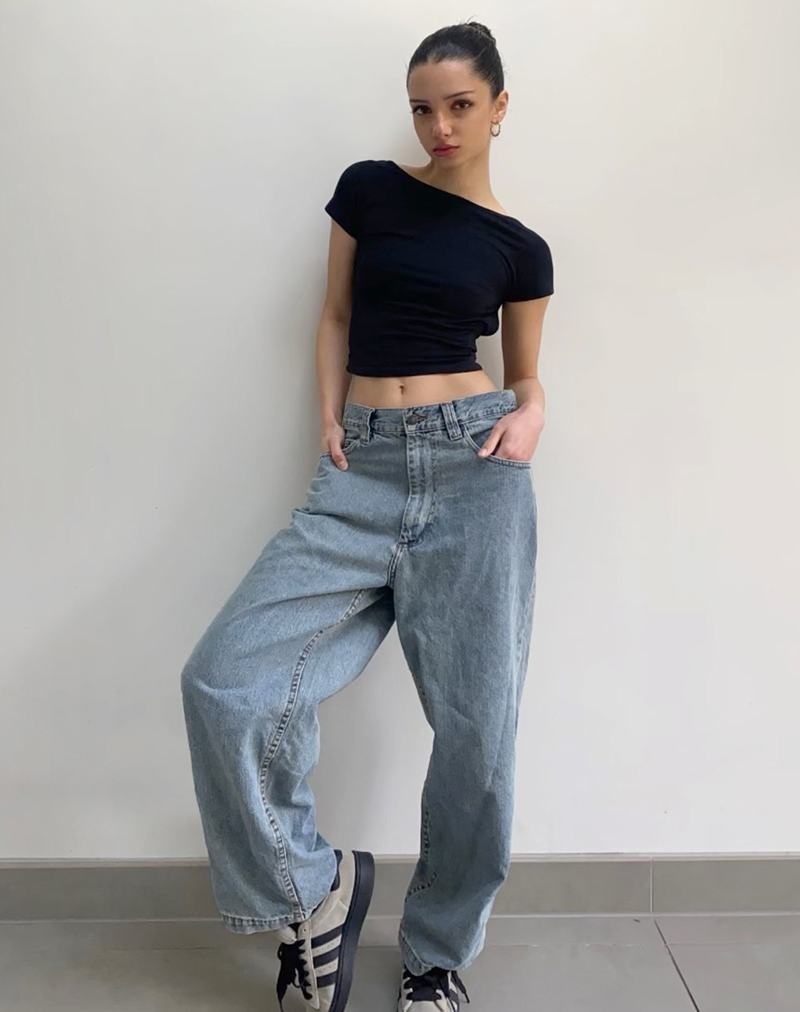 Motel Rocks Skater Low Rise Jeans Dames Lichtblauw | FBN3772TH